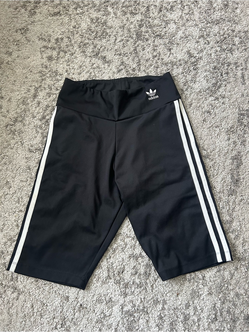 adidas Black Leggings with White 3-Stripes